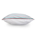 Pink And Teal Striped Pattern Print Pillow Cover