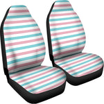 Pink And Teal Striped Pattern Print Universal Fit Car Seat Covers