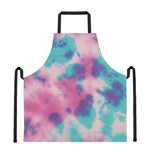 Pink And Teal Tie Dye Print Apron