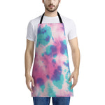 Pink And Teal Tie Dye Print Apron