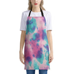 Pink And Teal Tie Dye Print Apron