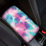Pink And Teal Tie Dye Print Car Center Console Cover