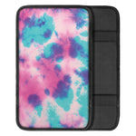 Pink And Teal Tie Dye Print Car Center Console Cover