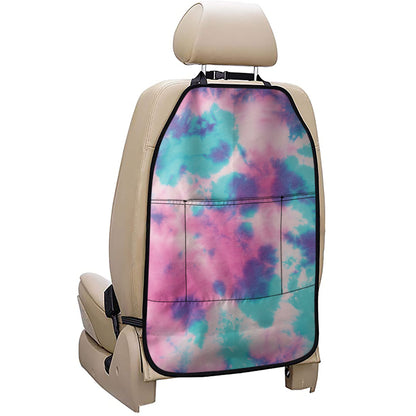 Pink And Teal Tie Dye Print Car Seat Organizers