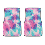 Pink And Teal Tie Dye Print Front Car Floor Mats