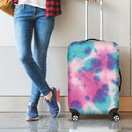 Pink And Teal Tie Dye Print Luggage Cover