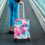 Pink And Teal Tie Dye Print Luggage Cover