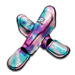 Pink And Teal Tie Dye Print Muay Thai Shin Guard