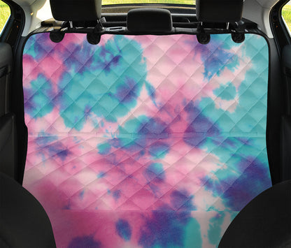 Pink And Teal Tie Dye Print Pet Car Back Seat Cover