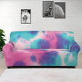 Pink And Teal Tie Dye Print Sofa Cover
