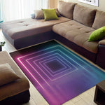 Pink And Teal Tunnel Lights Print Area Rug