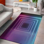 Pink And Teal Tunnel Lights Print Area Rug