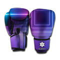 Pink And Teal Tunnel Lights Print Boxing Gloves