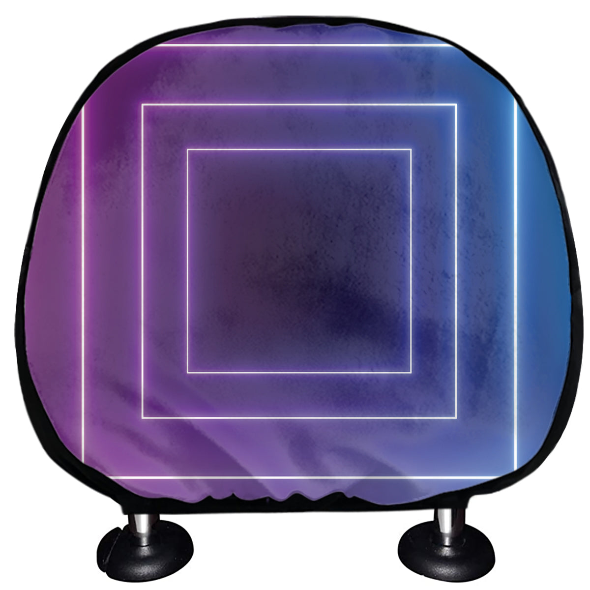 Pink And Teal Tunnel Lights Print Car Headrest Covers
