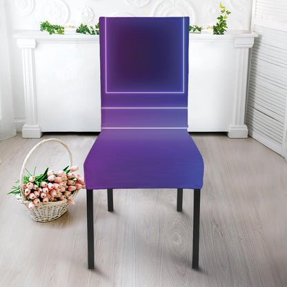Pink And Teal Tunnel Lights Print Dining Chair Slipcover