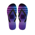 Pink And Teal Tunnel Lights Print Flip Flops