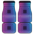 Pink And Teal Tunnel Lights Print Front and Back Car Floor Mats