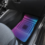 Pink And Teal Tunnel Lights Print Front and Back Car Floor Mats