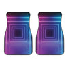 Pink And Teal Tunnel Lights Print Front Car Floor Mats