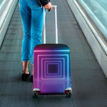 Pink And Teal Tunnel Lights Print Luggage Cover