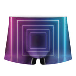 Pink And Teal Tunnel Lights Print Men's Boxer Briefs
