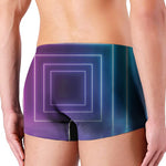 Pink And Teal Tunnel Lights Print Men's Boxer Briefs