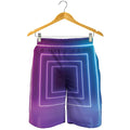Pink And Teal Tunnel Lights Print Men's Shorts