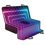 Pink And Teal Tunnel Lights Print Pet Car Back Seat Cover