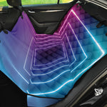 Pink And Teal Tunnel Lights Print Pet Car Back Seat Cover