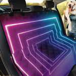Pink And Teal Tunnel Lights Print Pet Car Back Seat Cover