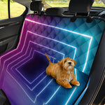 Pink And Teal Tunnel Lights Print Pet Car Back Seat Cover