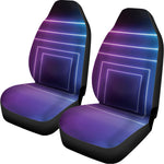 Pink And Teal Tunnel Lights Print Universal Fit Car Seat Covers
