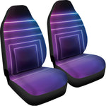 Pink And Teal Tunnel Lights Print Universal Fit Car Seat Covers
