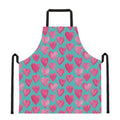 Pink And Teal Watercolor Heart Print Apron