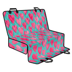 Pink And Teal Watercolor Heart Print Pet Car Back Seat Cover