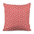 Pink And White Animal Paw Pattern Print Pillow Cover