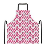 Pink And White Breast Cancer Print Apron