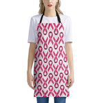 Pink And White Breast Cancer Print Apron