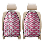 Pink And White Breast Cancer Print Car Seat Organizers