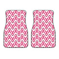 Pink And White Breast Cancer Print Front Car Floor Mats