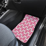 Pink And White Breast Cancer Print Front Car Floor Mats