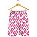 Pink And White Breast Cancer Print Men's Shorts
