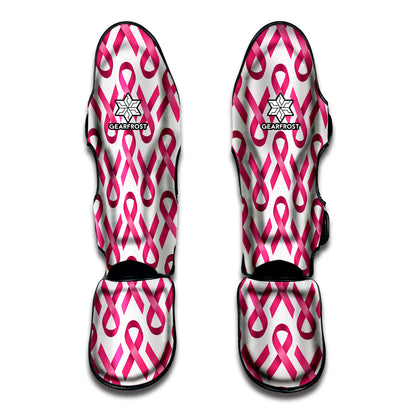 Pink And White Breast Cancer Print Muay Thai Shin Guard