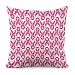 Pink And White Breast Cancer Print Pillow Cover