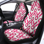Pink And White Breast Cancer Print Universal Fit Car Seat Covers