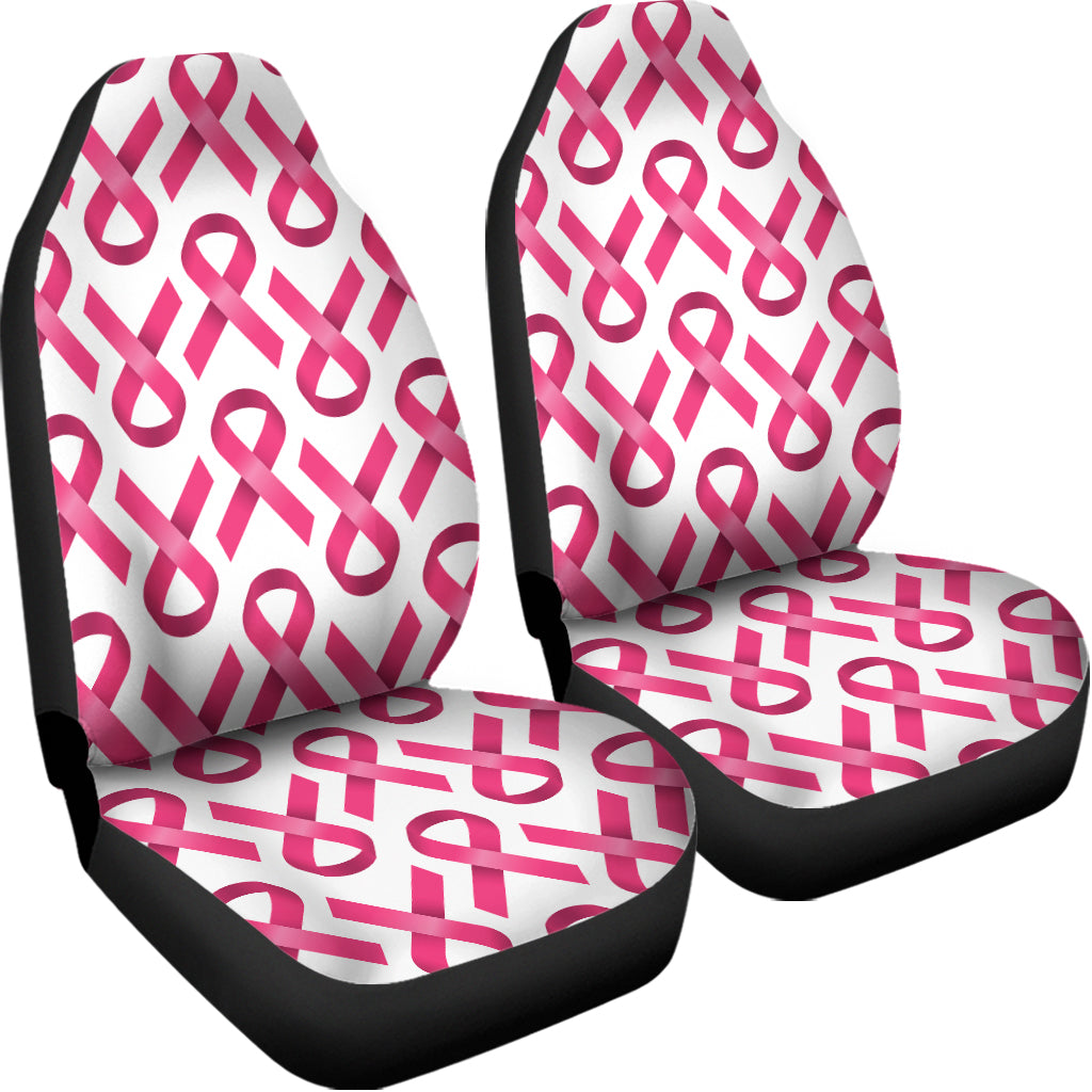 Pink And White Breast Cancer Print Universal Fit Car Seat Covers