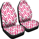 Pink And White Breast Cancer Print Universal Fit Car Seat Covers