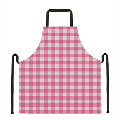 Pink And White Buffalo Check Print Apron