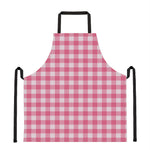 Pink And White Buffalo Check Print Apron