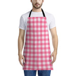 Pink And White Buffalo Check Print Apron